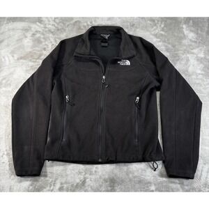 The North Face WindWall Fleece Jacket Womens Medium Black Full Zip